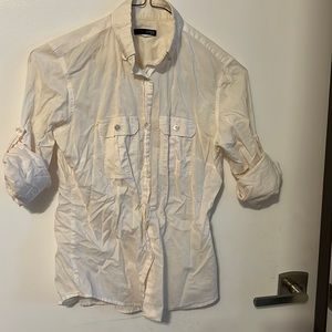 J Crew cotton button down with convertible sleeves